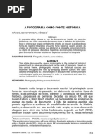A Fotografia como Fonte Historica