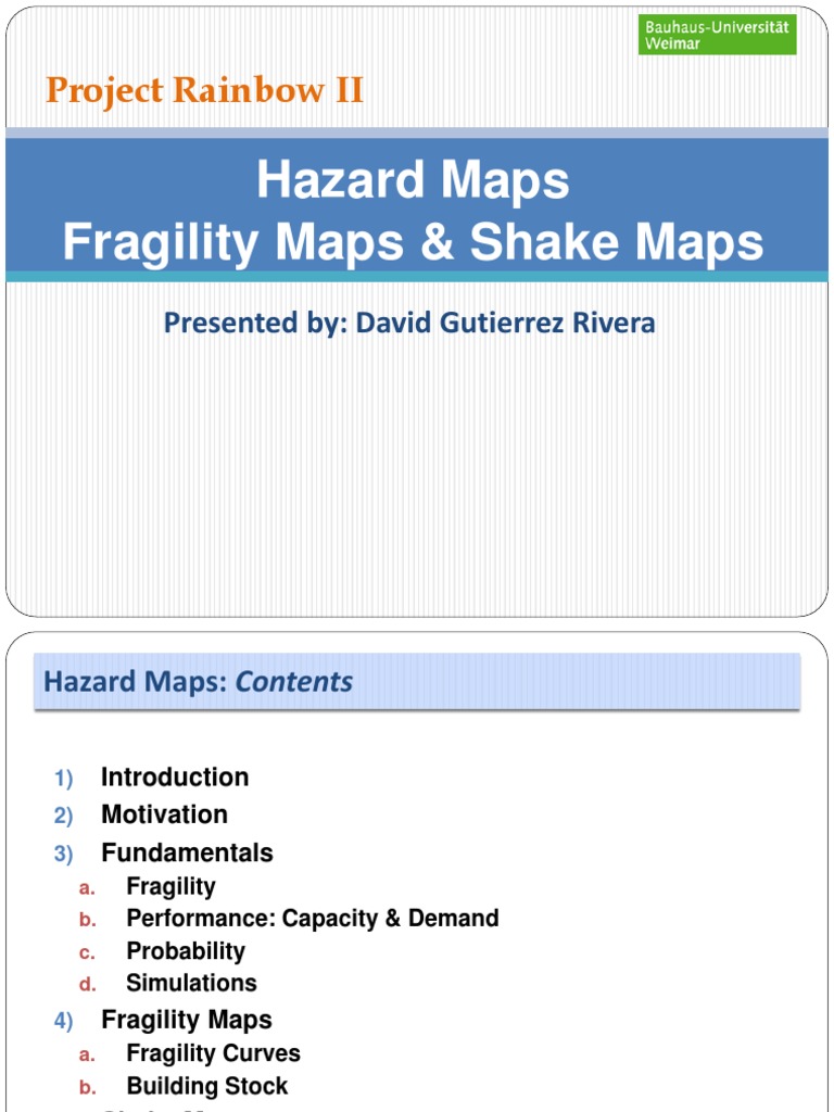Hazard and Fragility Mapping Overview | PDF | Normal Distribution | Hazards