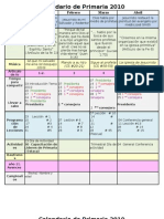 Calendario de Primaria 2010