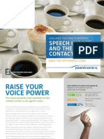 Speech Impact and The Contact Center: Make The Difference Clear