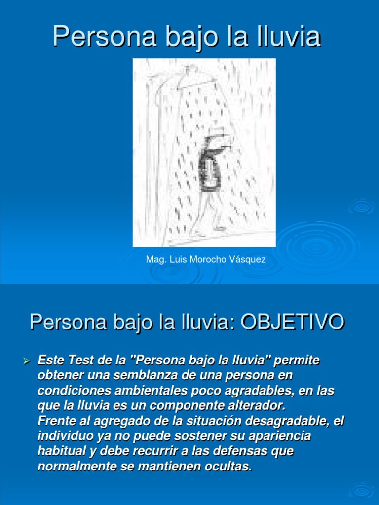 Test de la Persona Bajo la Lluvia | PDF | Depresión (estado de ánimo ...