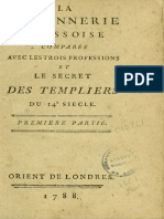 BONNEVILLE N. de - La Maçonnerie Écossoise Comparée Avec Les Trois Professions Et Le Secret Des Templiers Du 14e Siècle (1797)