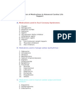 Classification of Medications in ACLS