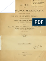 Carochi, Horacio. [1862] 1645 Arte de La Lengua Mexica