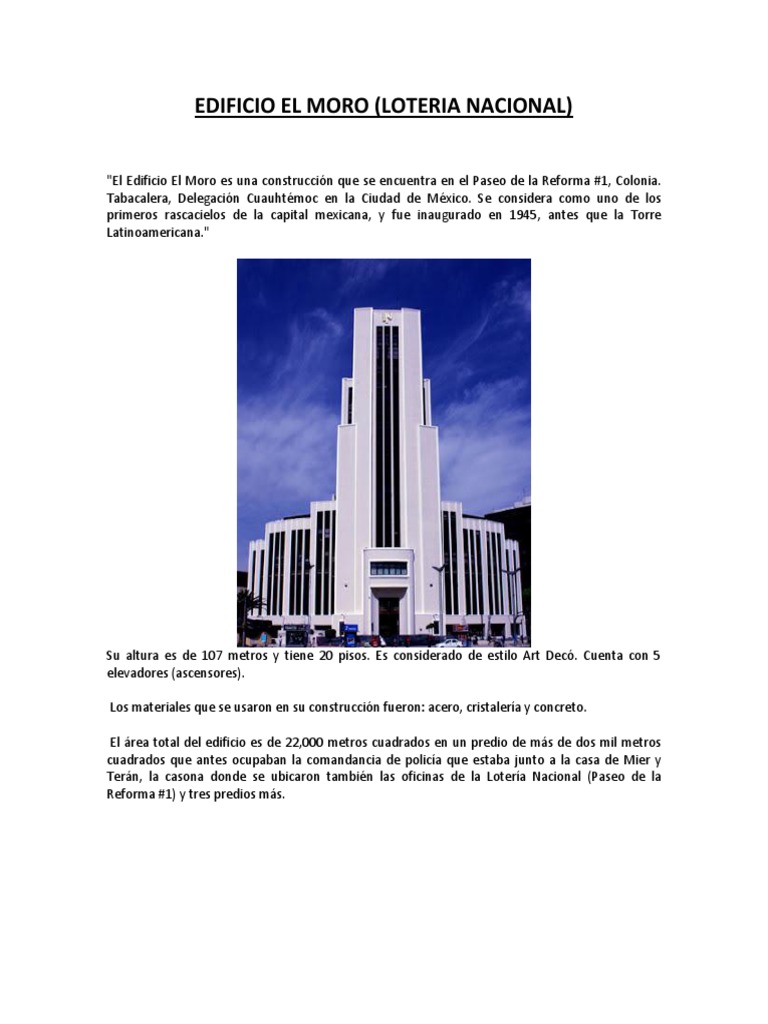 Edificio El Moro: Icono de la Lotería Nacional | PDF | Ingeniero civil ...