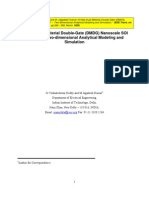 A New Dual-Material Double-Gate (DMDG) Nanoscale SOI MOSFET –  Two-dimensional Analytical Modeling and Simulation