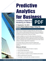 Predictive Analytics Workshop