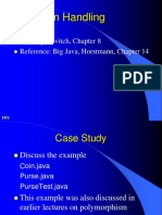 Exception Handling: Reading: Savitch, Chapter 8 Reference: Big Java, Horstmann, Chapter 14