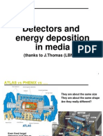 Detectors and Energy Deposition in Media: (Thanks To J.Thomas (LBNL) )