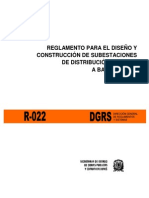 R-022 Reglamento Para El Diseno y Construccion de Subestacion