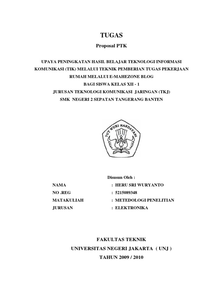 Proposal PTK SMKN 2 Sepatan | PDF | Karier & Perkembangan | Komputer