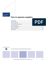 How To Appraise Suppliers