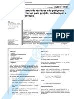 NBR13896 - Aterros de residuos não perigosos