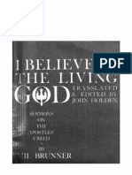 I Believe in The Living God Semons On The Apostle Creed - Emil Brunner