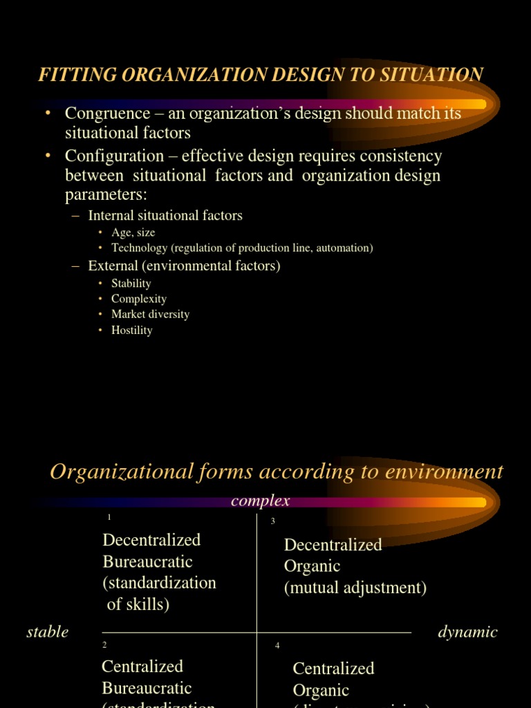 Optimizing Organization Design for Situations | PDF | Career & Growth ...