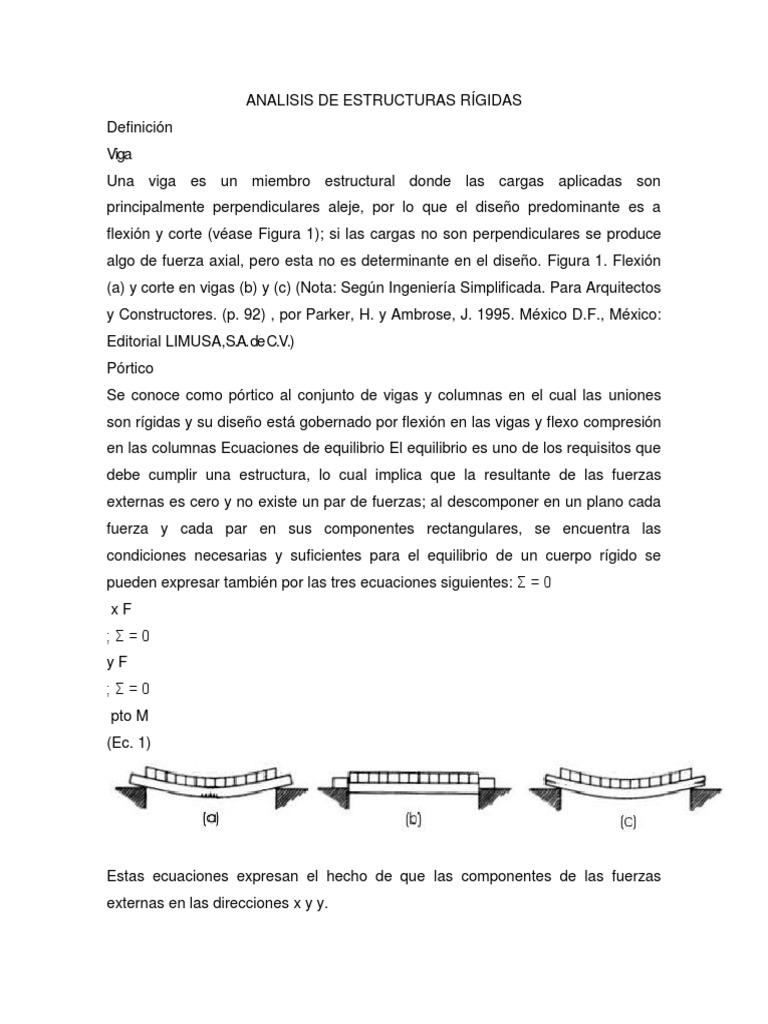 Analisis de Estructuras Rígidas | PDF