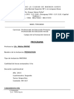 ENS N 1- CFG-Pedagogía-2do Cuatrimestre 2014