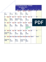 November 2014 kg2-d Specialist Calendar
