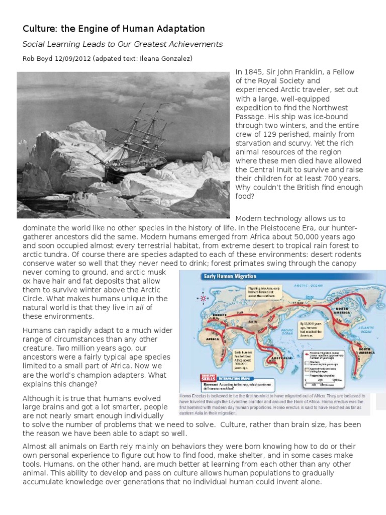 Culture's Role in Human Adaptation | PDF | Nature