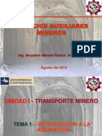 Servicios auxiliares mineros: introducción al transporte y sistemas de soporte