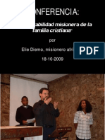 Conferencia: "Responsabilidad Misionera de La Familia Cristiana Por Elie Diemo, Misionero Africano"