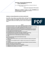 Formulación y evaluación de proyectos: pauta certamen N° 1