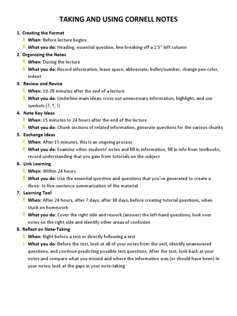 Effective Cornell Note-Taking Guide | PDF | Career & Growth | Art