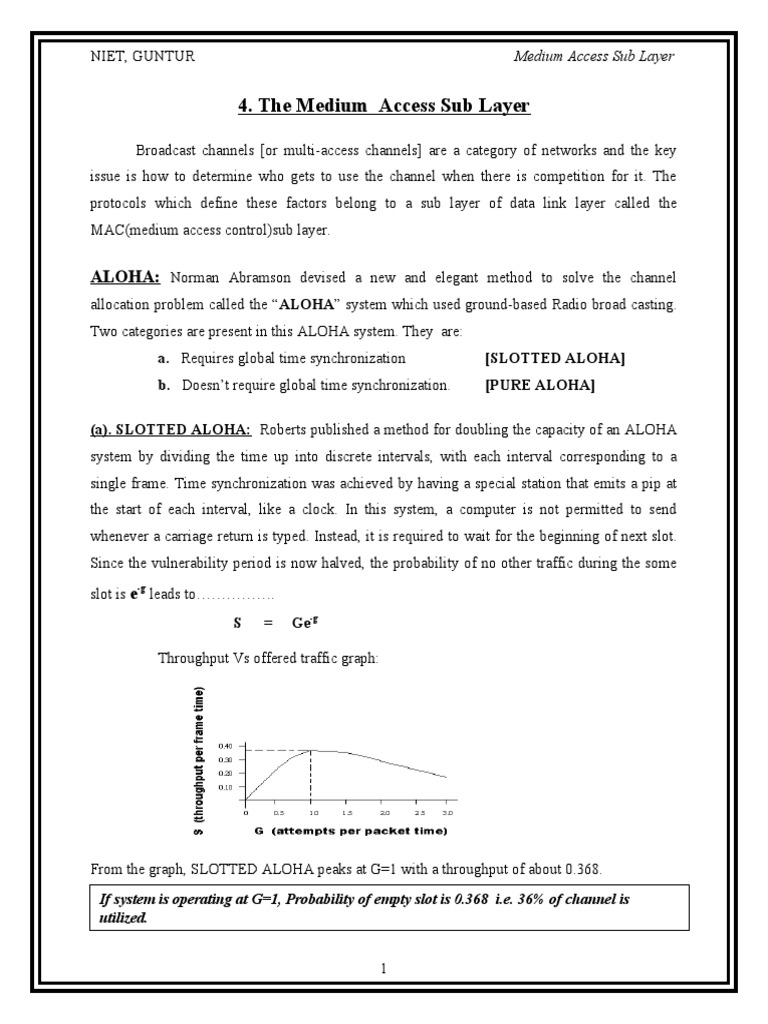 Medium Access Control Protocols Explained | PDF | Ethernet | Network ...
