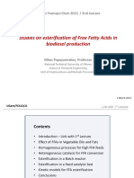 Lecture 2 Studies On Esterification of Free Fatty Acids in Biodiesel Production