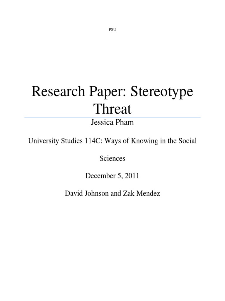 Stereotype threat definition image