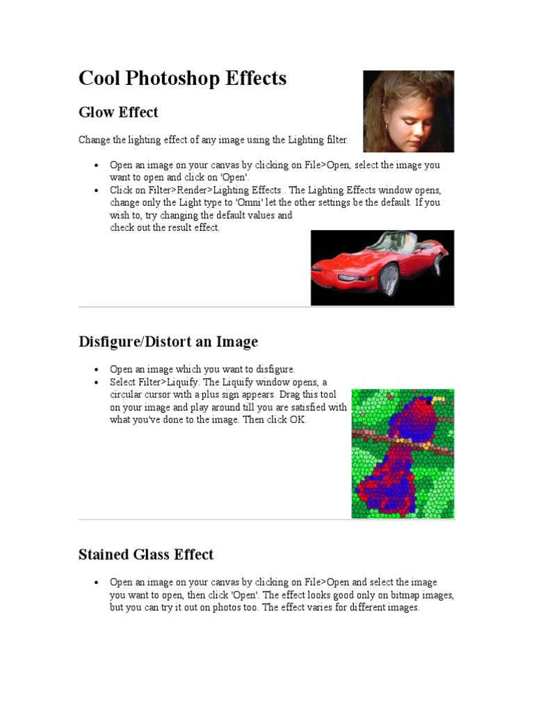 Cool Photoshop Effects | PDF