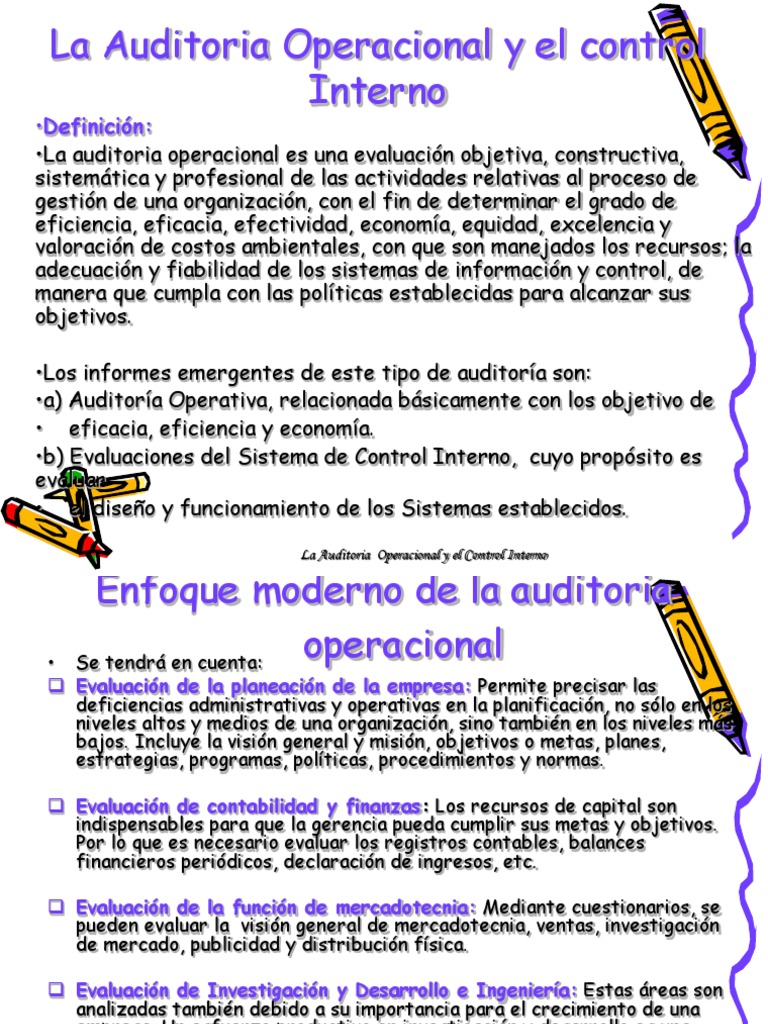 Importancia del Control Interno en Auditoría | PDF | Planificación ...