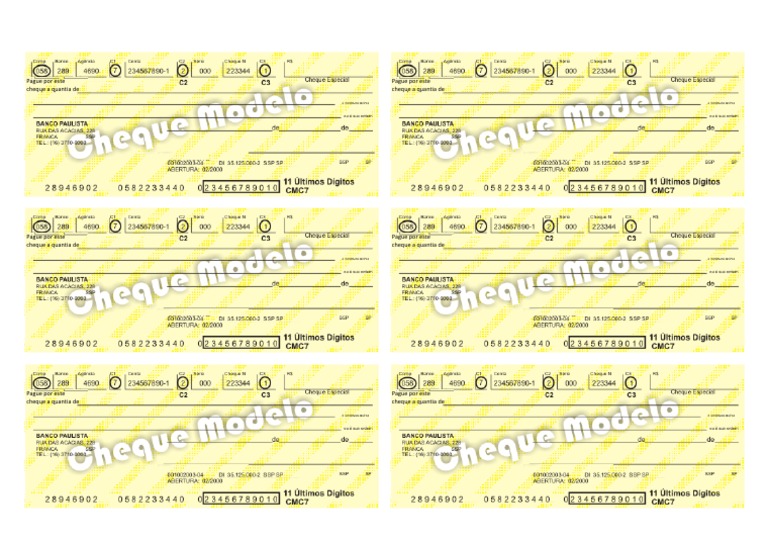 Atividade Preencher Cheque | PDF