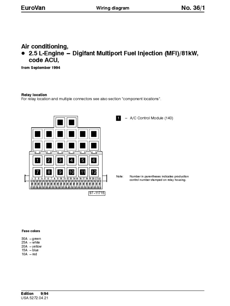 Vw.t4.Wd.36 Air Conditioning ACU From Sep 94 PDF Air