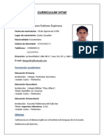 Curriculum Vitae Ingeniero Mecánico Danilo G. Estévez E.