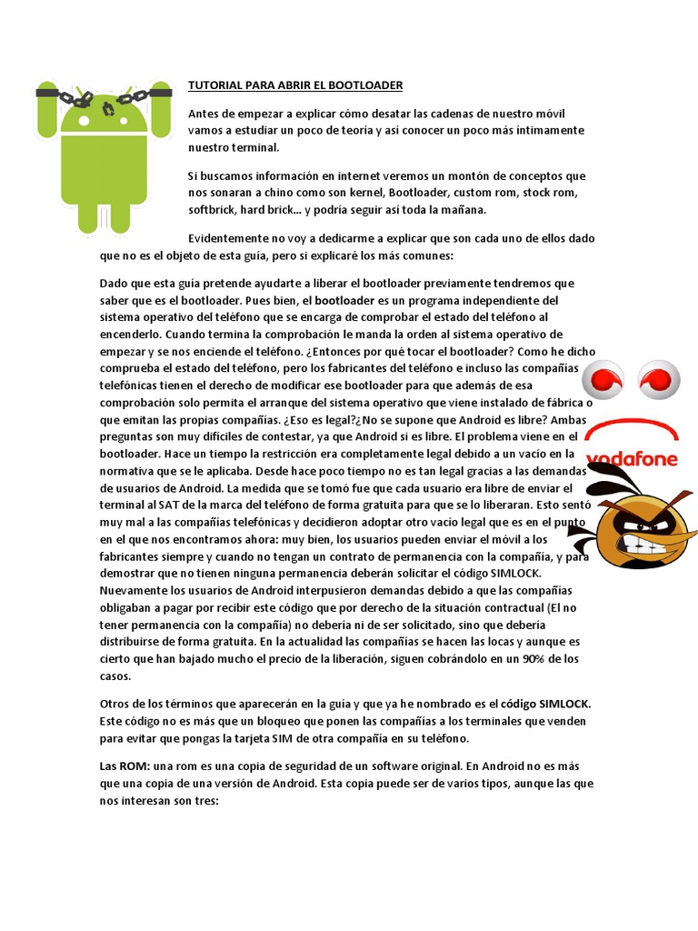 Cómo abrir el bootloader en Android | PDF | Android (sistema operativo ...