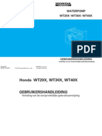 Handleiding en Instructieboekje Honda WT20X Waterpomp - Nederlands