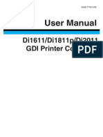 User Manual: Di1611/Di1811p/Di2011 GDI Printer Controller
