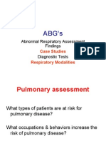 Respiratory Assessment Findings