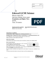 P1b Specimen Multiple Choice Paper