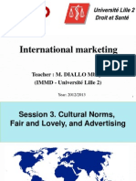International Marketing: Teacher: M. DIALLO Mbaye (IMMD - Université Lille 2)