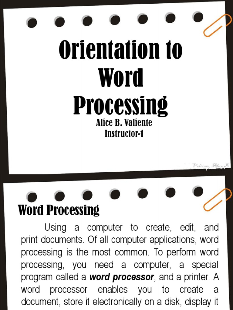 An Introduction to Word Processing: Features, Tools, and Applications ...