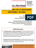 Propuesta de La Ley General de Movilidad Sostenible