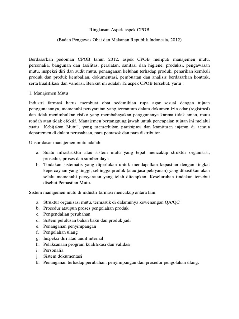 Ringkasan Cpob Pdf