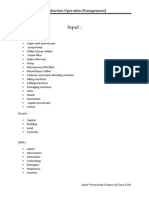 Input:: (Production Operation Management)