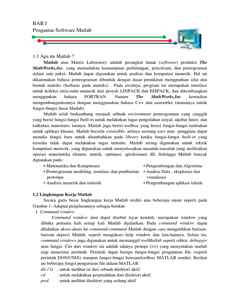 MOdul Matlab Dan SAS Ini PDF | PDF | Metode & Bahan Ajar | Komputer