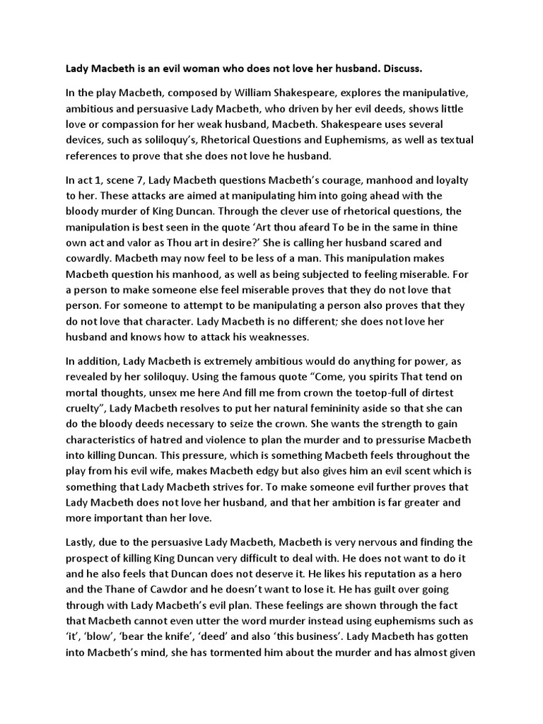 Macbeth final essay picture