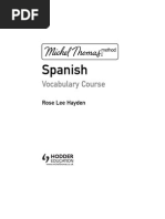 Vocabulary Spanish