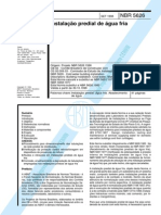 NBR 05626 - 1998 - Instalações Prediais de Agua Fria