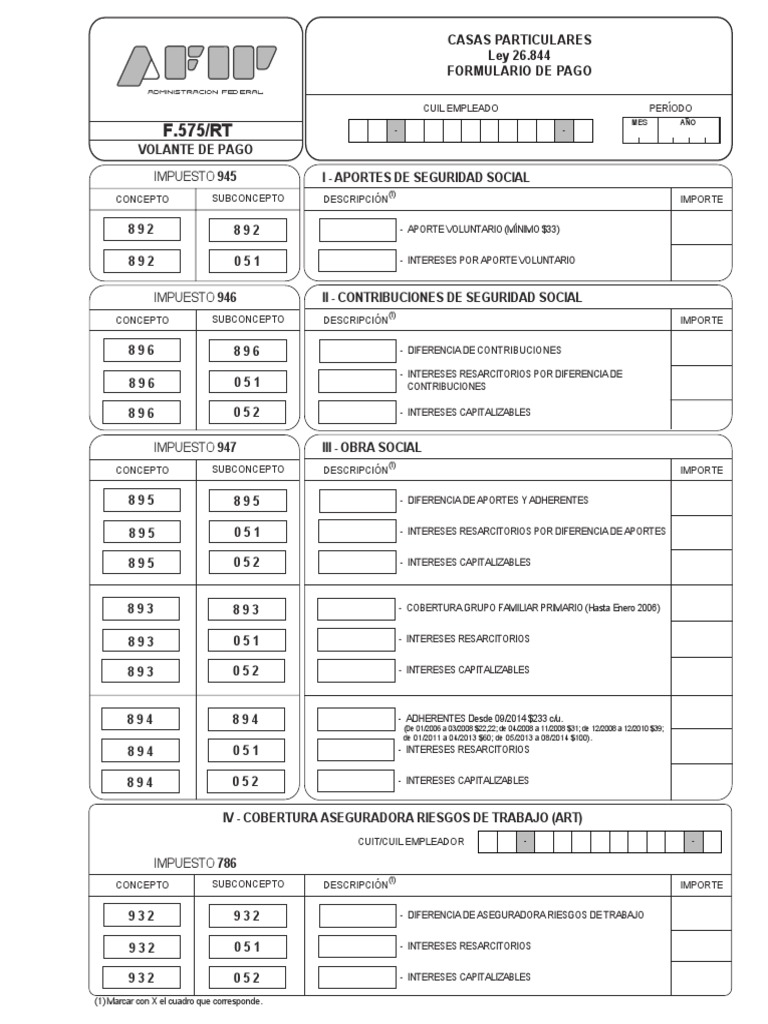 Formulario 575/RT de Pago 2025 | PDF